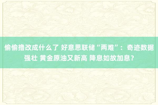 偷偷撸改成什么了 好意思联储“两难”：奇迹数据强壮 黄金原油又新高 降息如故加息？