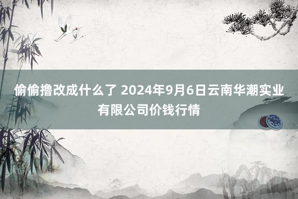 偷偷撸改成什么了 2024年9月6日云南华潮实业有限公司价钱行情