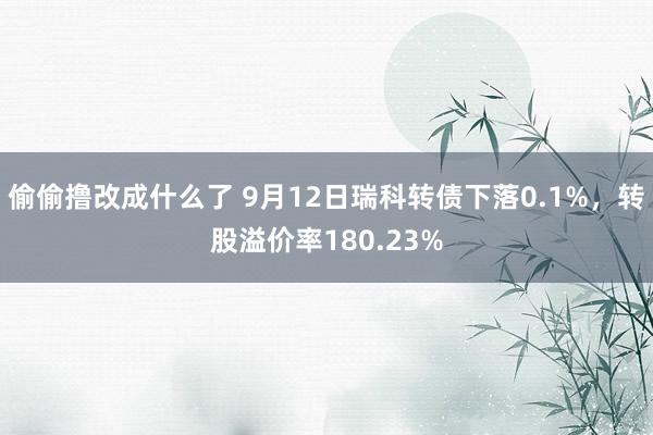 偷偷撸改成什么了 9月12日瑞科转债下落0.1%，转股溢价率180.23%