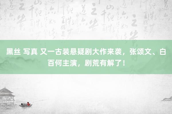 黑丝 写真 又一古装悬疑剧大作来袭，张颂文、白百何主演，剧荒有解了！