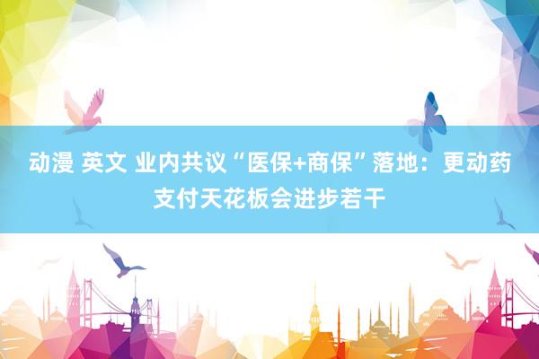 动漫 英文 业内共议“医保+商保”落地：更动药支付天花板会进步若干