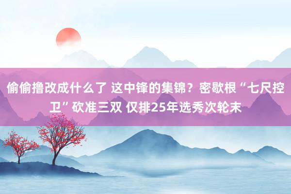 偷偷撸改成什么了 这中锋的集锦？密歇根“七尺控卫”砍准三双 仅排25年选秀次轮末