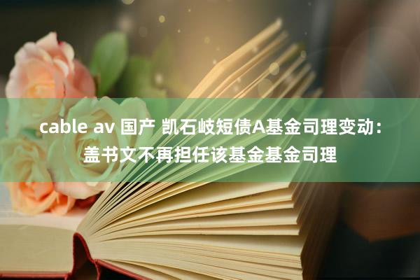 cable av 国产 凯石岐短债A基金司理变动：盖书文不再担任该基金基金司理