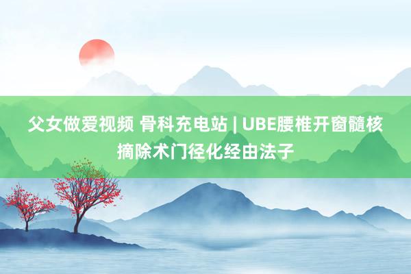 父女做爱视频 骨科充电站 | UBE腰椎开窗髓核摘除术门径化经由法子