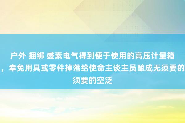 户外 捆绑 盛素电气得到便于使用的高压计量箱专利，幸免用具或零件掉落给使命主谈主员酿成无须要的空泛